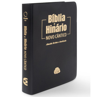 Bíblia e Hinário RA 047 LM - capa luxo preta 